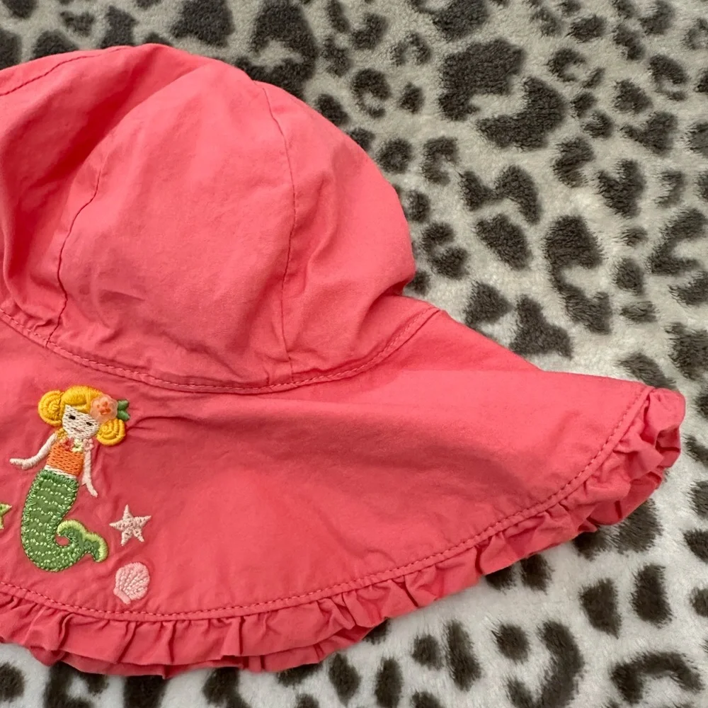 Gymboree Mermaid Ruffle Sun Hat in Pink Size 12-24 months